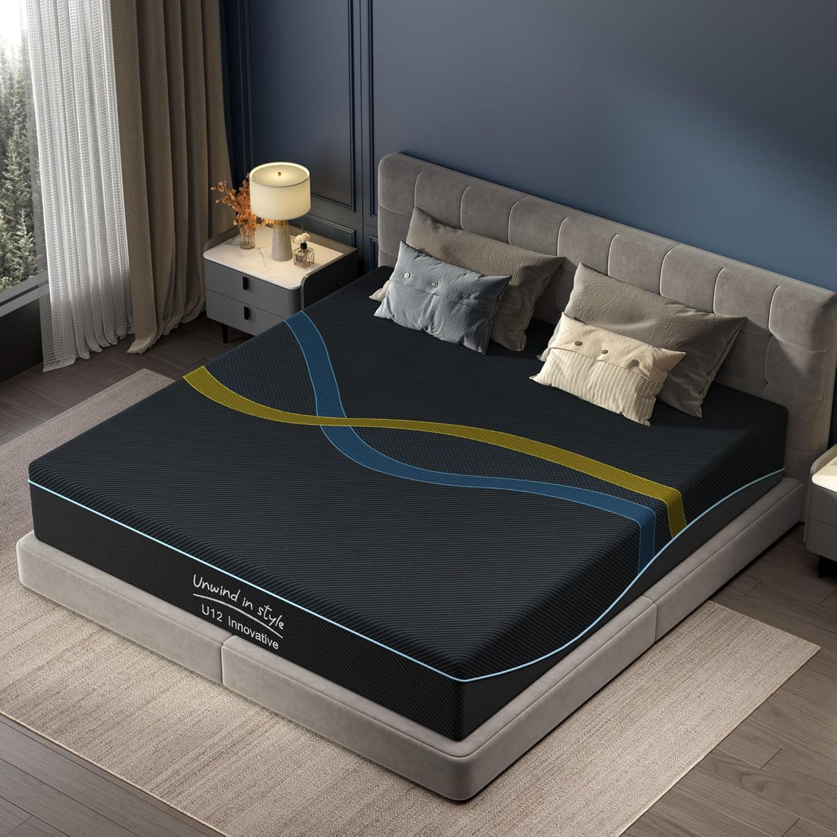 10 inch King Mattress Multi-Layer Memory Foam Mattress - Medium Firmness with Bamboo Charcoal &