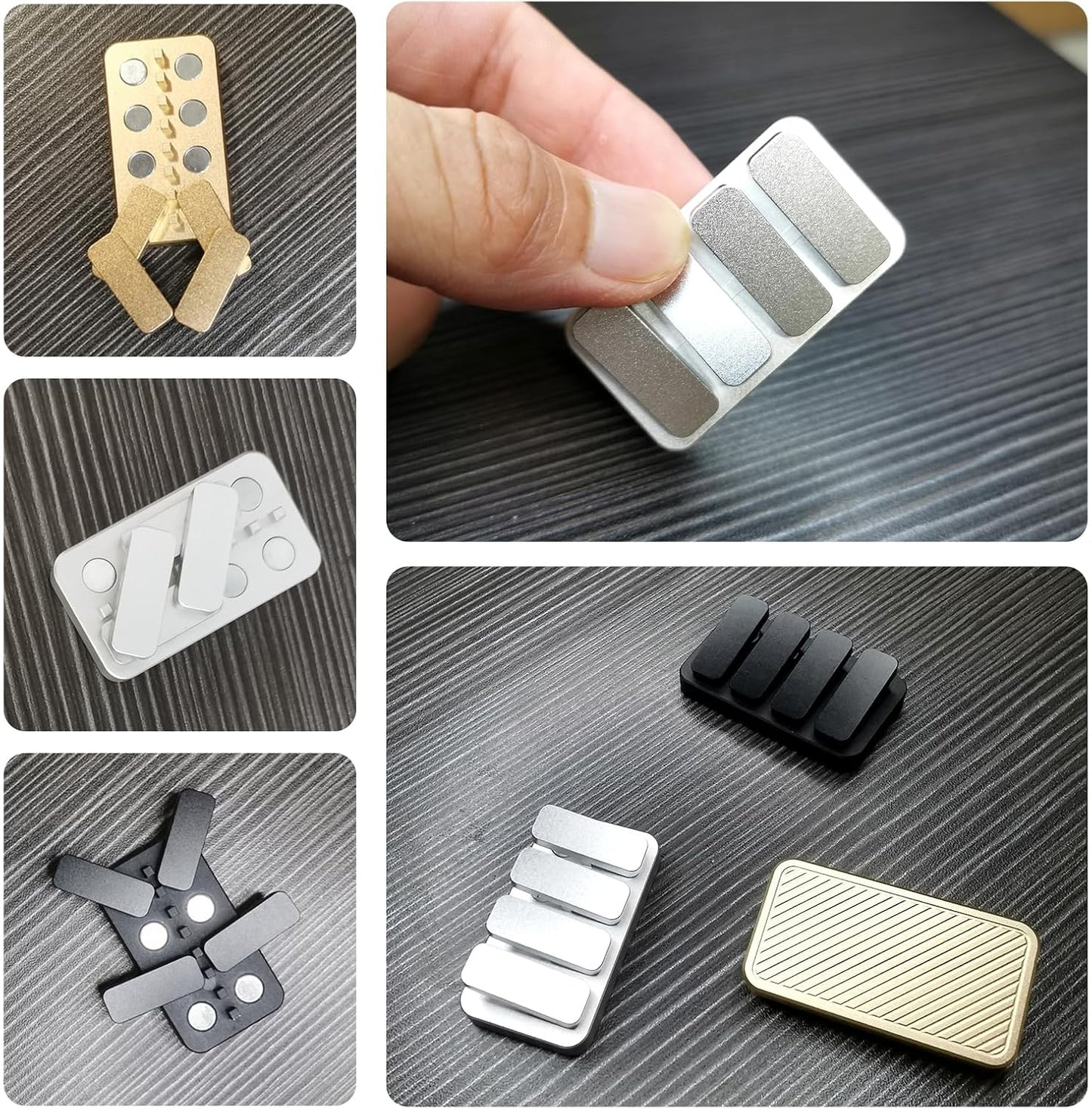 Premium Magnetic Metal Fidget Slider - EDC Haptic Clicker Stress Relief Toy for Adults, Anxiety &