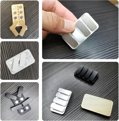 Premium Magnetic Metal Fidget Slider - EDC Haptic Clicker Stress Relief Toy for Adults, Anxiety &