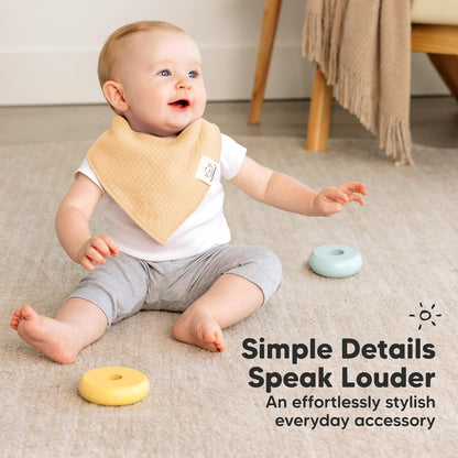 KeaBabies 8-Pack Bandana Bibs for Baby Girls, Boys - Organic Cotton Baby Bibs for Drooling &