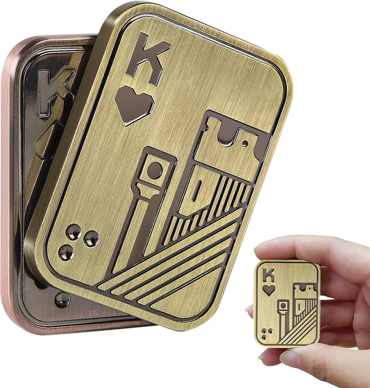 Metal Fidget Toys, EDC Fidget Slider, Poker Push Card, Cool Office Toy for Men, Anxiety Autism ADHD
