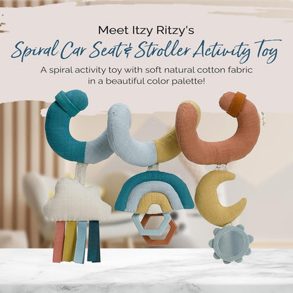 Itzy Ritzy Spiral Car Seat & Stroller Activity Toy - Stroller & Car Seat Toys for Ages 0 Months and