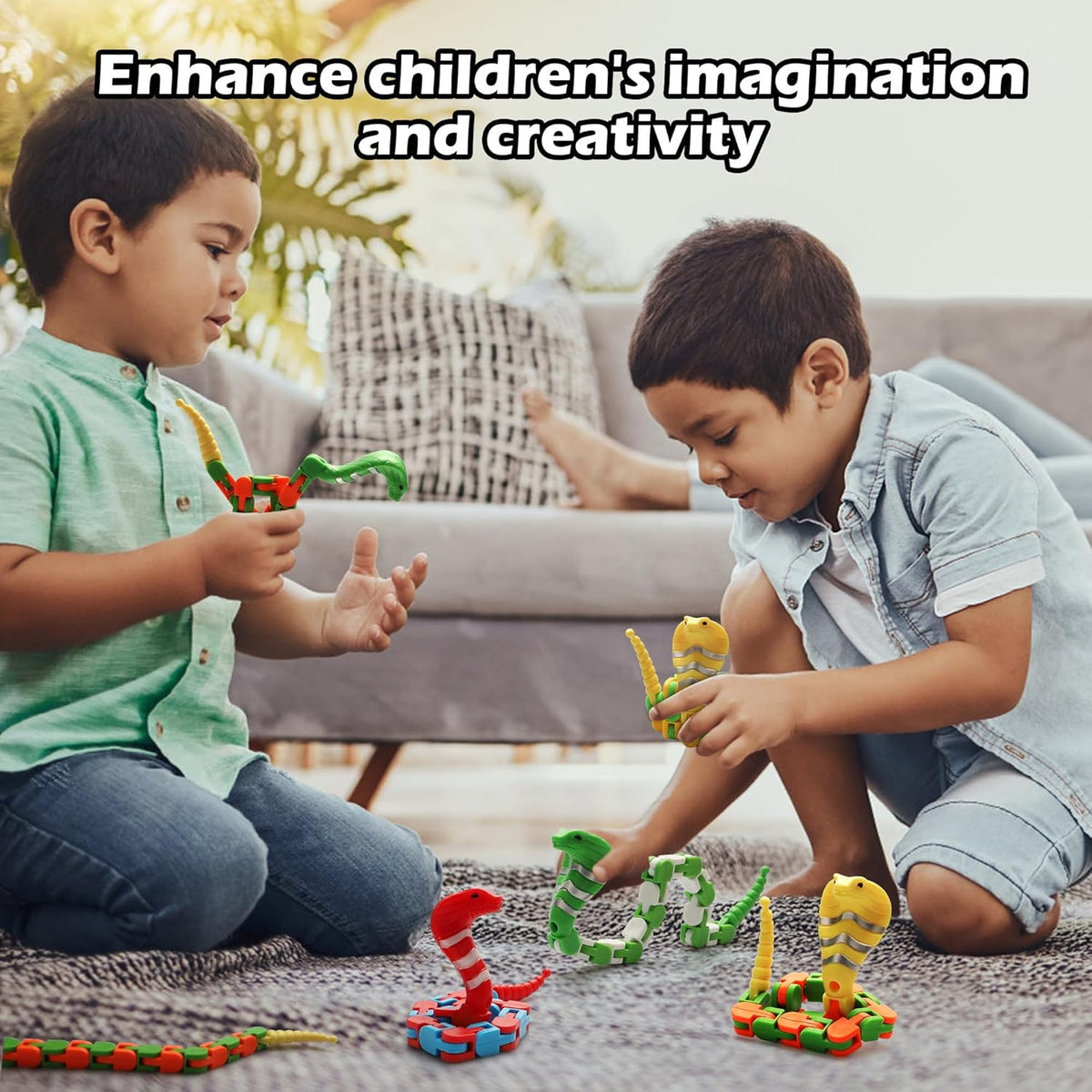 Snake Toys for Kids, Wacky Tracks Snake Fidget Toy for Toddlers, Transformable Snake Toys for Kids