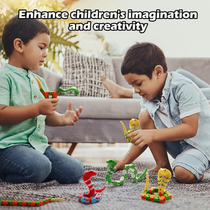 Snake Toys for Kids, Wacky Tracks Snake Fidget Toy for Toddlers, Transformable Snake Toys for Kids