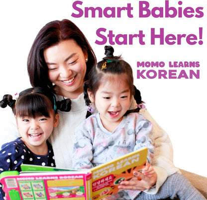 New! Learn Korean for Kids, Momo Learns Korean Vol. 3, Bilingual Korean Baby Book for Kids, Babies