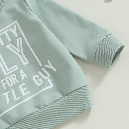 Baby Boy Clothes Fall 6 12 18 24 Months Football Long Sleeve Pullover Tops & Pant Sets Toddler