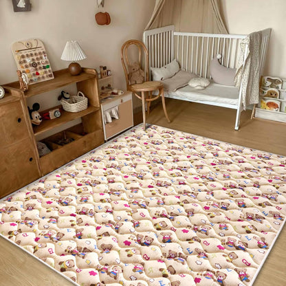 Vibe Bear Baby Play Mat - 79" X 71",Premium Thicker Foam One-Piece Crawling Mat, Extra Large