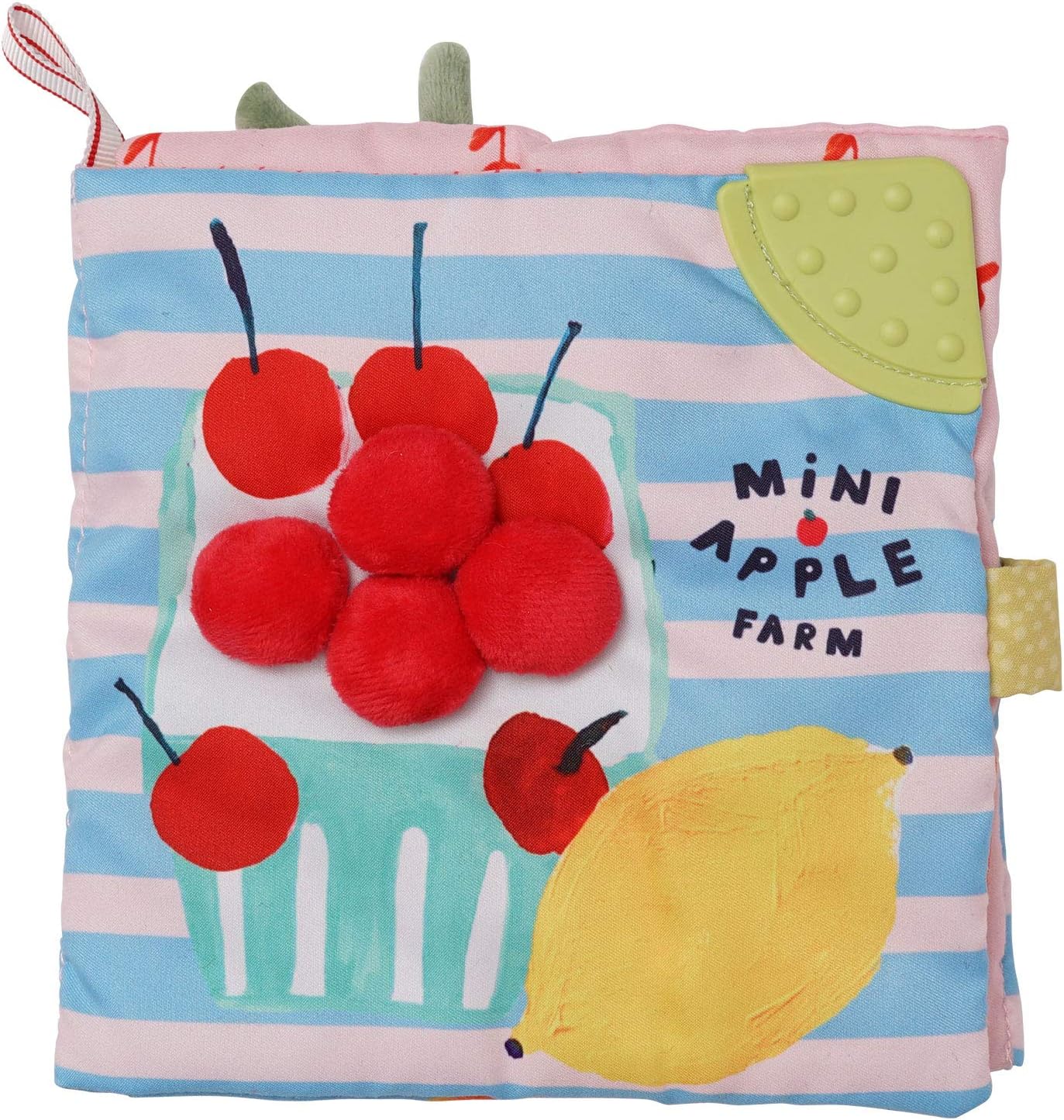 Manhattan Toy Mini-Apple Farm Soft Activity Crinkle Book for Baby & Toddler with Discovery Mirror