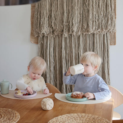 mushie Trainer Sippy Cup | Made in Denmark | Leak Resistant Twist-Off Lid & Handles | Plastic |6