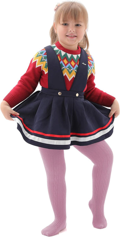 EPEIUS Baby Girl Tights Thick Cable Knit Leggings Stockings Cotton Pantyhose for Newborn Infant