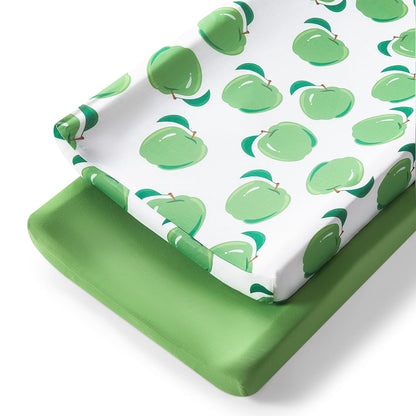 TILLYOU Baby Changing Pad Cover, Changing Table Cover for Girls Boys, Ultra Soft Breathable, 2 Pack