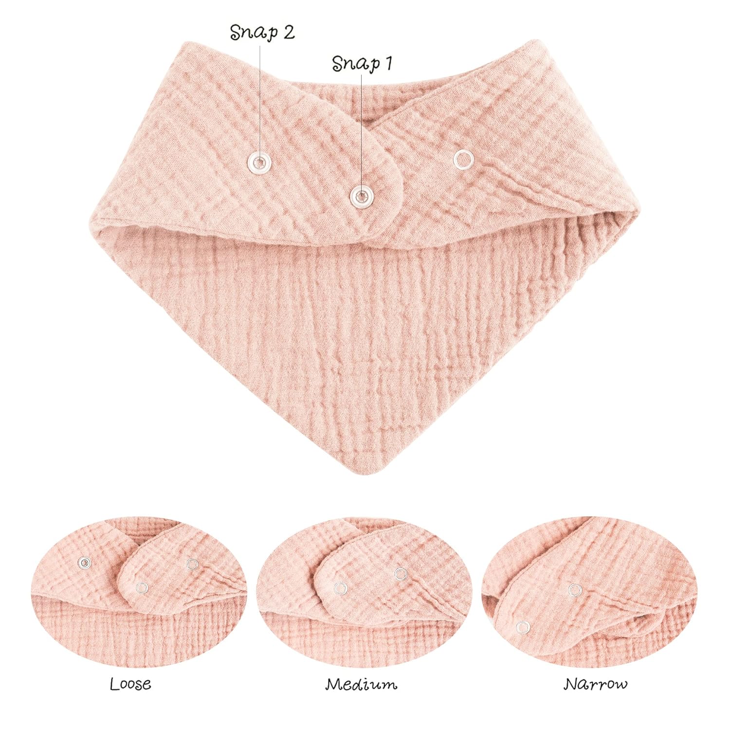 Konssy Muslin Baby Bibs 10 Pack Baby Bandana Drool Bibs 100% Cotton for Unisex Boys and Girls, Soft