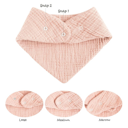 Konssy Muslin Baby Bibs 10 Pack Baby Bandana Drool Bibs 100% Cotton for Unisex Boys and Girls, Soft