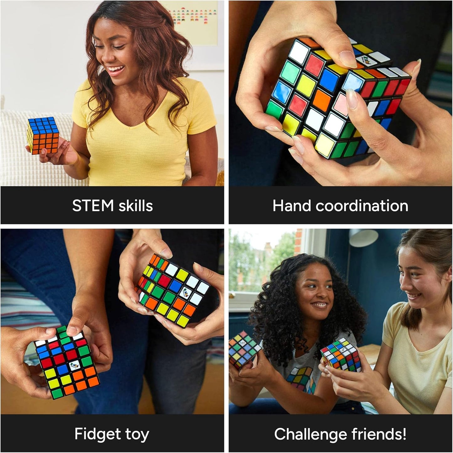 Rubik’s Master, The Official 4x4 Cube Classic Color-Matching Problem-Solving Brain Teaser Puzzle
