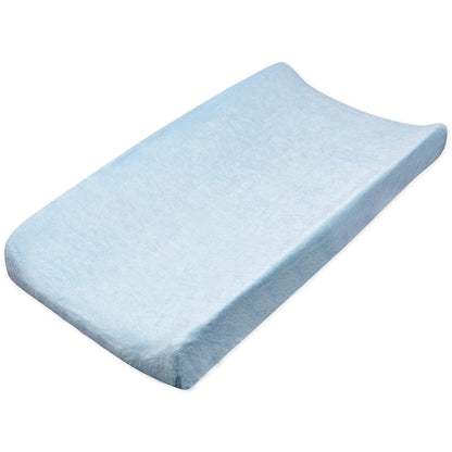 HonestBaby unisex baby Organic Cotton Changing Pad Cover and Toddler Sleepers, Light Blue, One Size