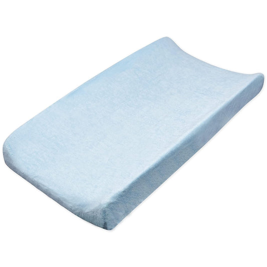 HonestBaby Unisex Baby Organic Cotton Changing Pad Cover And Toddler Sleepers, Light Blue (Terry