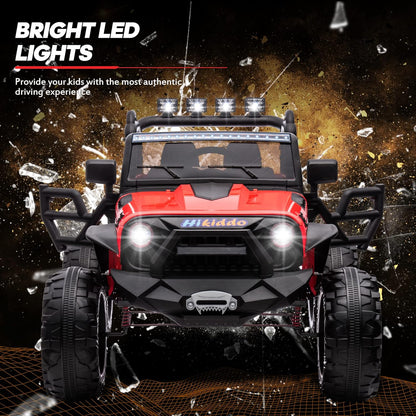 24V 9Ah Ride on Toy for Big Kids, 4WD 2 Seater Ride on Car Truck with Remote Control, 4x200W Motor