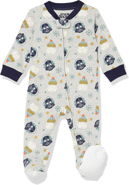 Amazon Essentials Disney | Marvel | Star Wars Unisex Babies' and Toddlers' Snug-Fit Cotton Footed