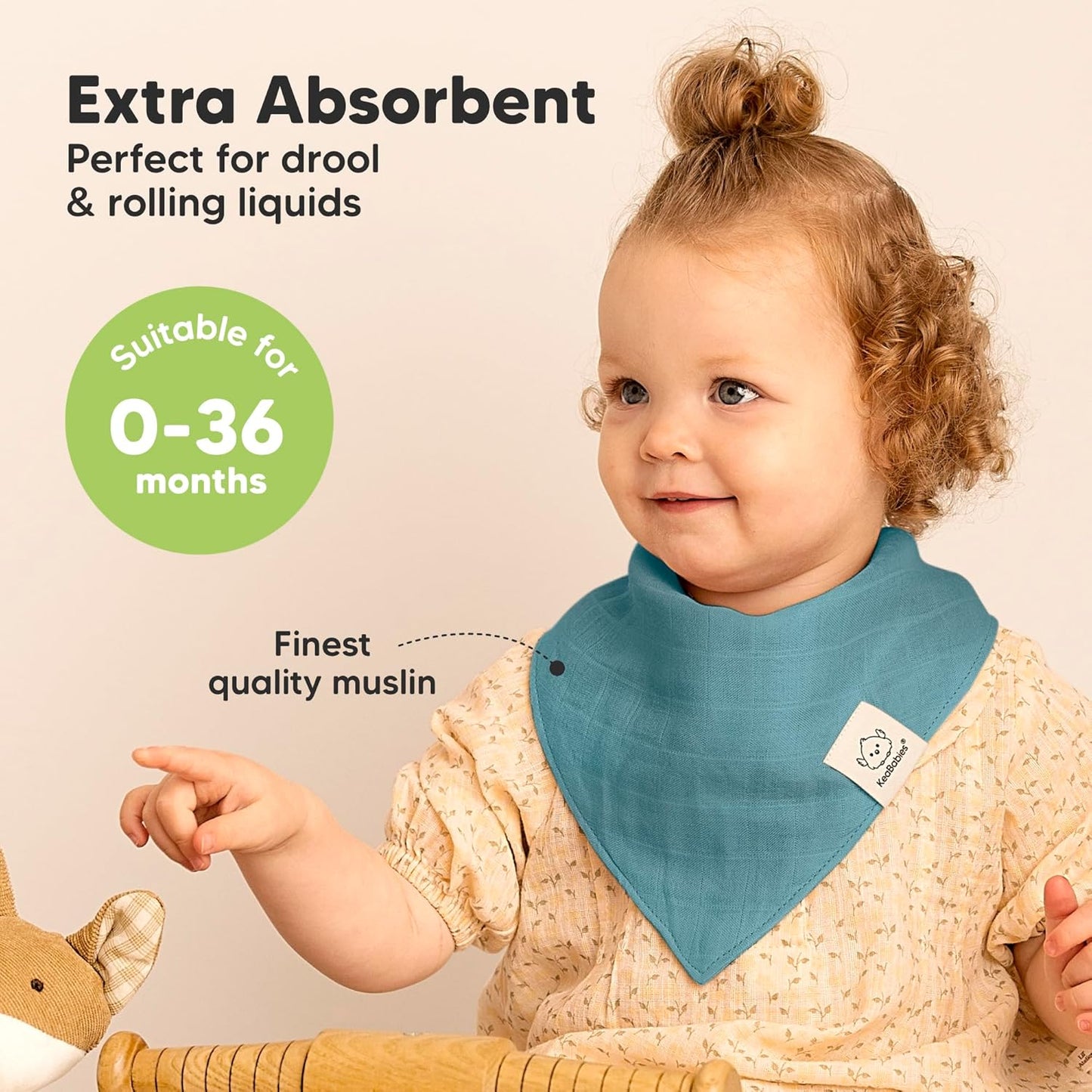 8-Pack Muslin Baby Bibs for Boys, Girls - Muslin Bandana Drool Bibs for Baby Girl & Boy, Drooling