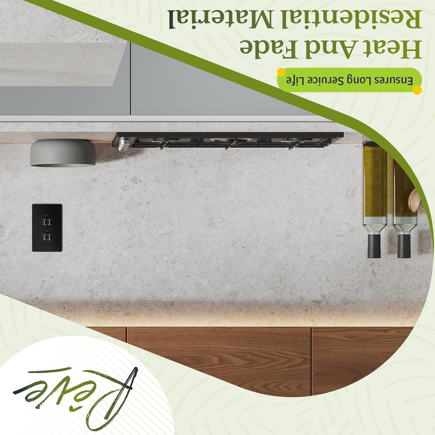 TG SP-S1-BK Duplex Outlet Receptacle Cover, Screwless Wall Plate, Standard Size, 1-Gang 4.68" x