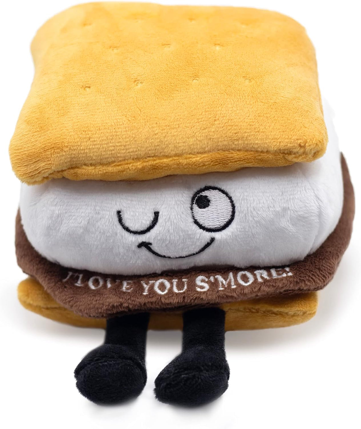 Love You S’More Foodie Plushie, Funny Pun Meme Gag Gift, White Elephant, Stocking Stuffer Present