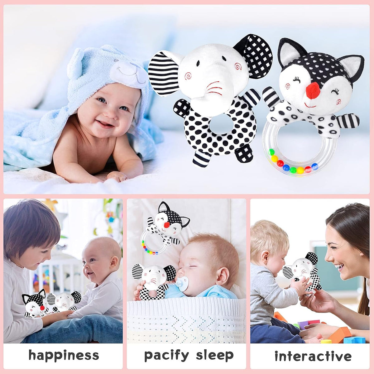 Baby Rattles 0-6 Months Newborn Toys Infant Toys 0-6 Months Rattles for Babies 0-6 Months Baby Toys