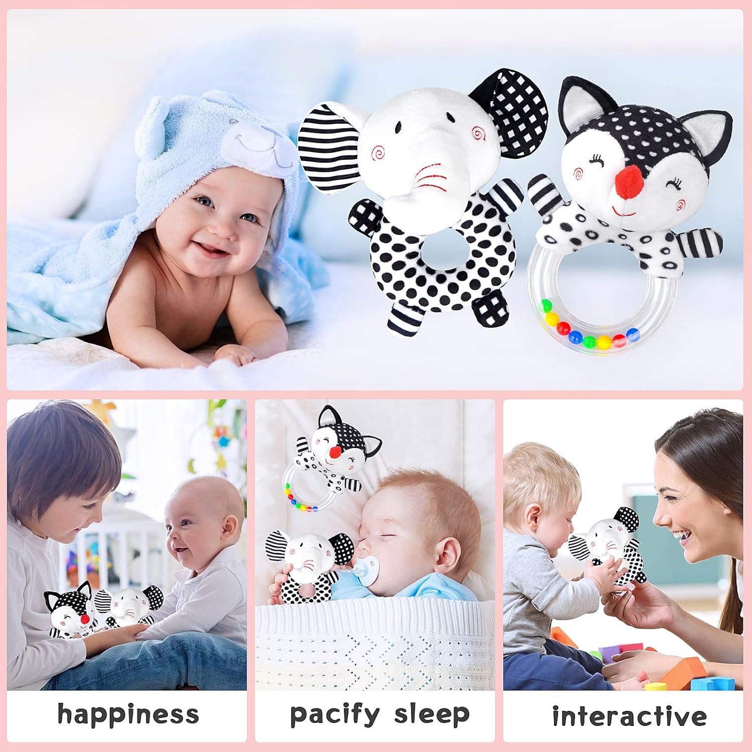 Baby Rattles 0-6 Months Newborn Toys Infant Toys 0-6 Months Rattles for Babies 0-6 Months Baby Toys