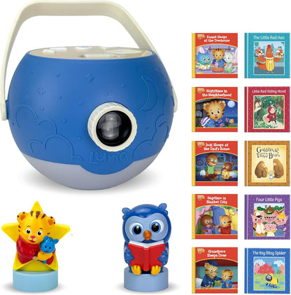 Kids Book Projector – 5 Daniel Tiger & 5 Classic Read-Aloud Stories, 10 Songs & Night Light &