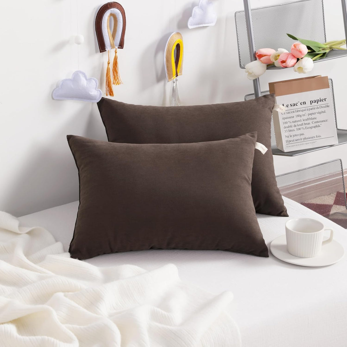 NTBAY Toddler Pillows, Down Alternative 13"x18" Pillows, Machine Washable - Soft and Breathable