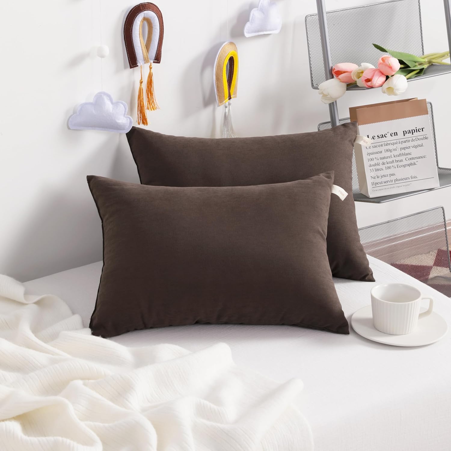 NTBAY Toddler Pillows, Down Alternative 13"x18" Pillows, Machine Washable - Soft and Breathable
