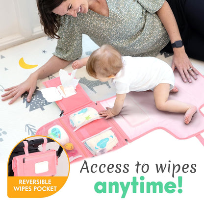 Kopi Baby Portable Diaper Changing Pad - Baby Diaper Changer Travel Bag with Wipes Pocket, Smart