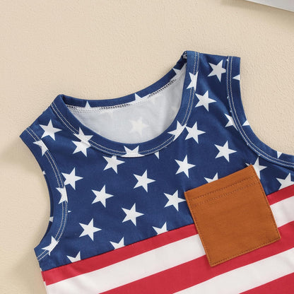 Kupretty Baby Boy Summer Clothes Sleeveless Tank Tops Vest T-Shirt + Casual Shorts Toddler Outfits