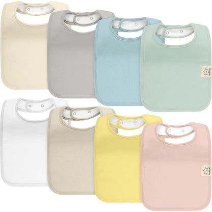 KeaBabies 8-Pack Organic Baby Bibs for Boys, Girls - Super Absorbent Cotton Drool Bibs for Baby