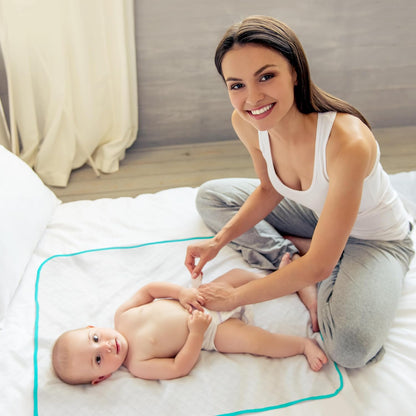 Baby Diaper Changing Mat - 31,5 x 25,5 inch Waterproof Portable Travel Changing Pad - Wipable