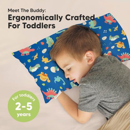 Toddler Pillow with Pillowcase - 10x18 My Little Dreamy Kids Travel Bed Pillows for Sleeping