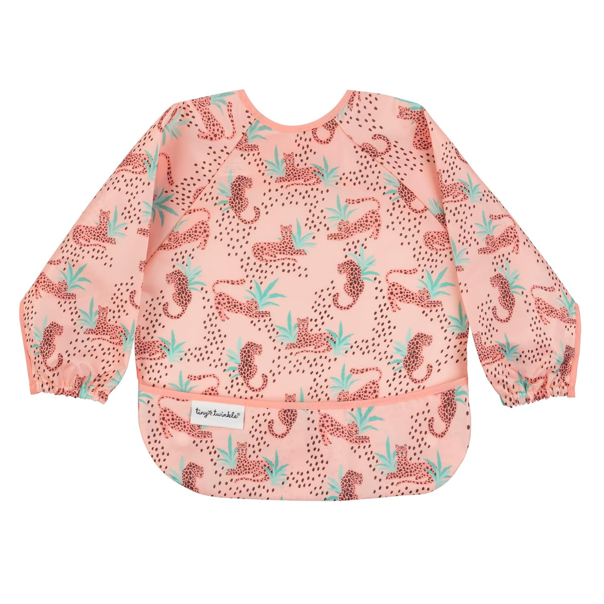 Tiny Twinkle Mess Proof Baby Bib,Waterproof Smock Baby Bib for Eating,Machine Washable Long Sleeve