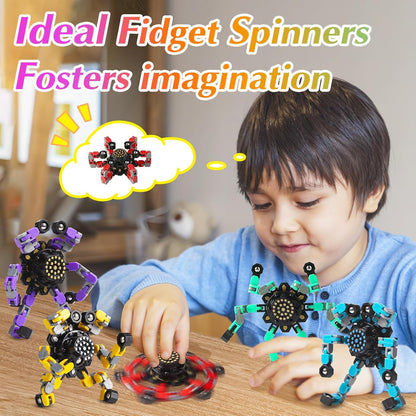 Gokeey Transformable Fidget Spinners for Kids and Adults Stress Relief Sensory Toys for Boys and