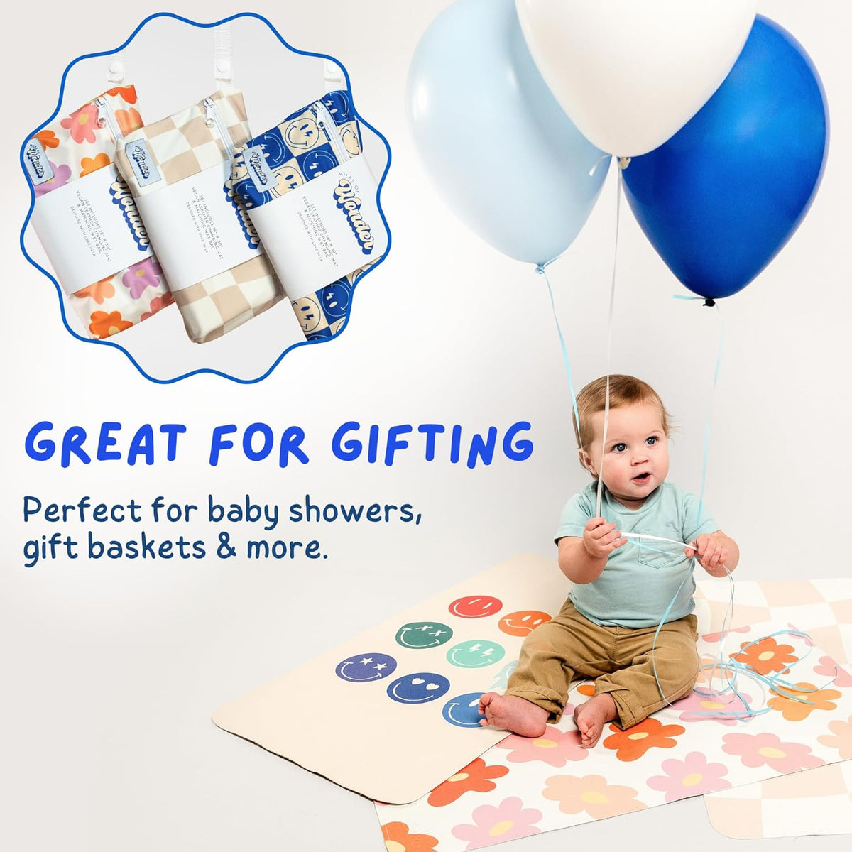 Leather Changing Mat with Reusable Waterproof Wet Bag, (16 x 30 Inches) Baby Changing Mat