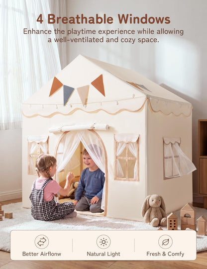 besrey 2-in-1 Kids Play Tent, Indoor Tent with Double Doors