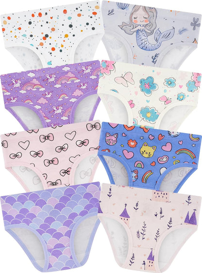 Girls' Underwear,Soft Cotton Tagless Panties for Toddlers' & Little Kids' Comfort,Breathable