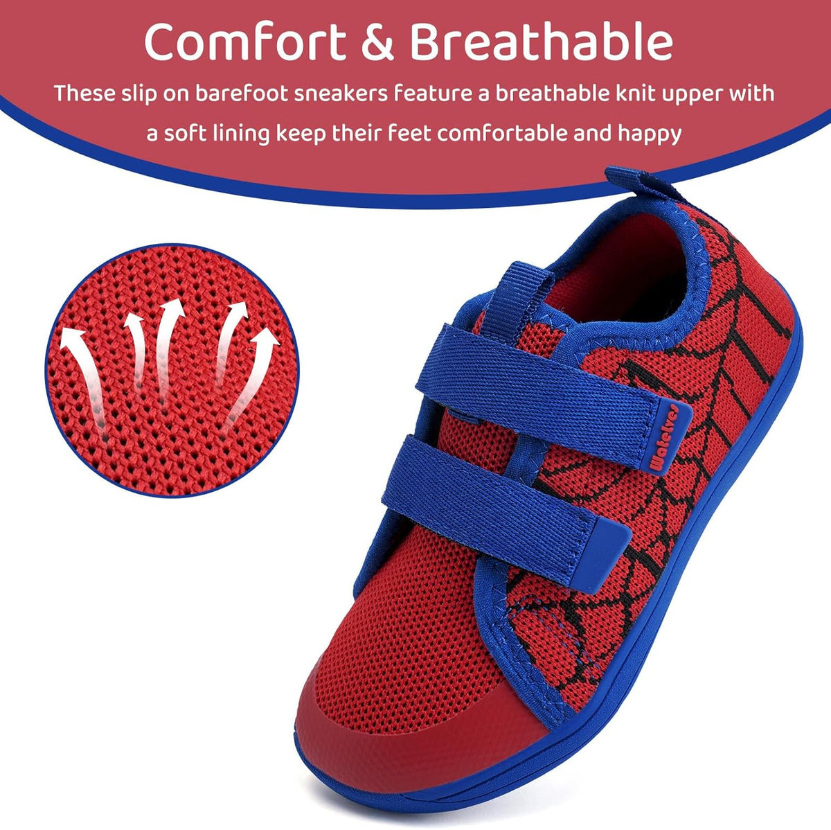 WateLves Toddler Little Kids Wide Barefoot Shoes The First Walking Shoes Girls Boys Breathable Zero