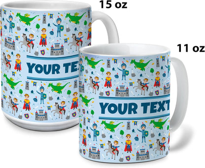 Personalized Mug for Kids - Princes - Custom Name/Text, Ceramic Hot Chocolate/Cocoa/Coffee Cup for