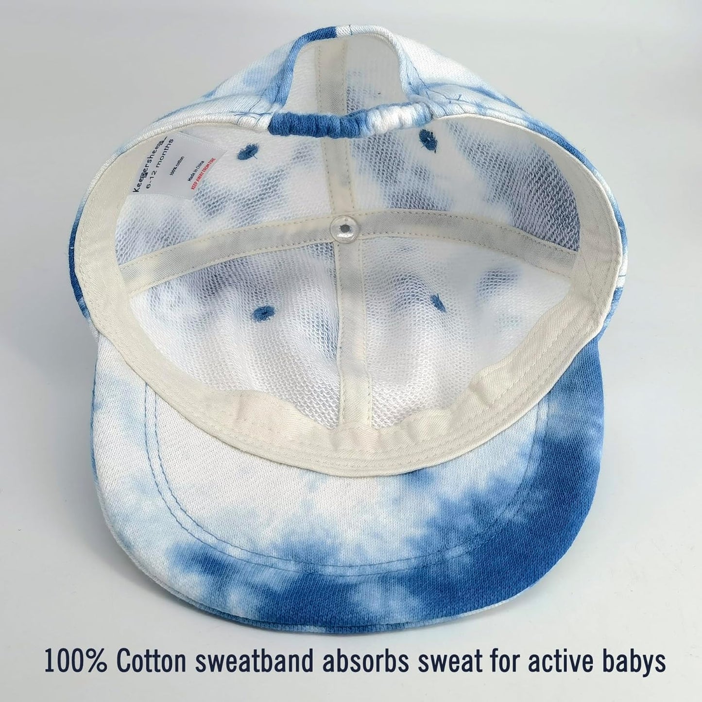 Keepersheep Baby Baseball Cap Infant Sun Hat, Cotton Knit with Soft Brim, Adjustable Soft Newborn