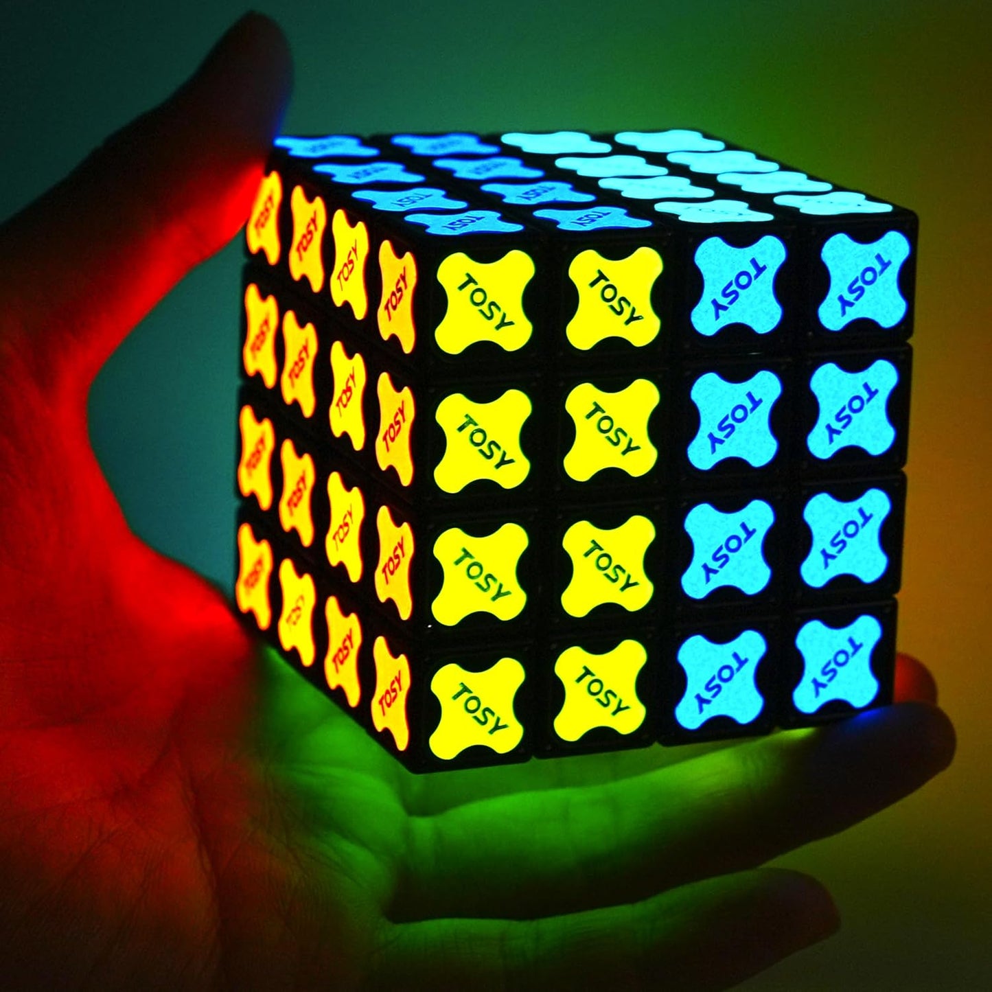 TOSY Magnet Cube 4x4 - 560 Magnets, 70 Blocks, 8 in 1 Toy: Puzzle Cube Game, Creative Building