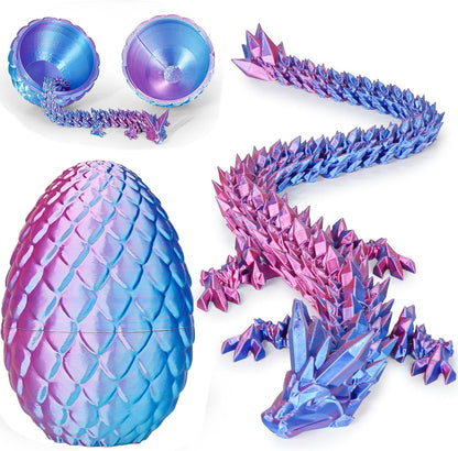 Dragon Eggs with Dragon Inside, 3D Printed Surprise Funny Gifts for Kids, Boys, Girls, Articulated