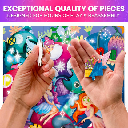 QUOKKA Puzzles for Toddlers 3-5 – 4 x 48 Pieces Puzzles for Kids Ages 3-4 – 12 Toy Learning Vert