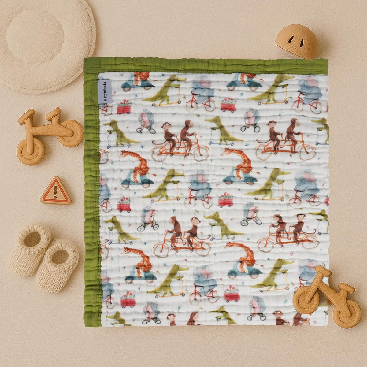 Organic Cotton Muslin Baby Blanket for Boys and Girls - Luxurious Soft Toddler Quilt for Swaddling