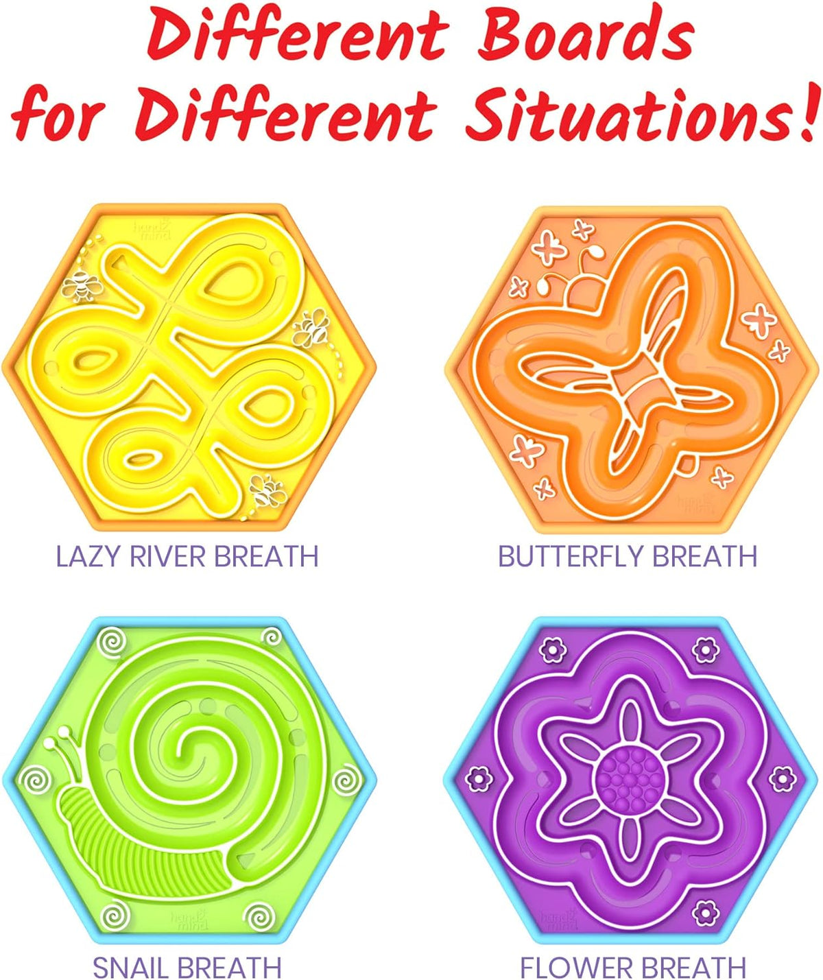 hand2mind Mindful Maze Garden Pack, Tactile Sensory Toys for Toddlers, Anxiety Relief Items, Calm