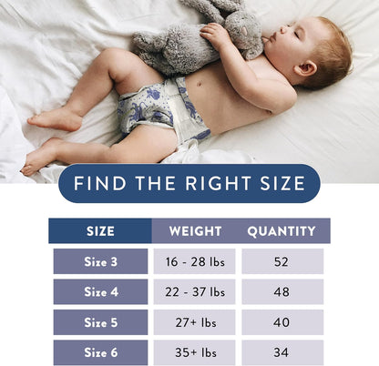 The Honest Company Clean Conscious Overnight Diapers for Sensitive Skin | Hypoallergenic, Fragrance