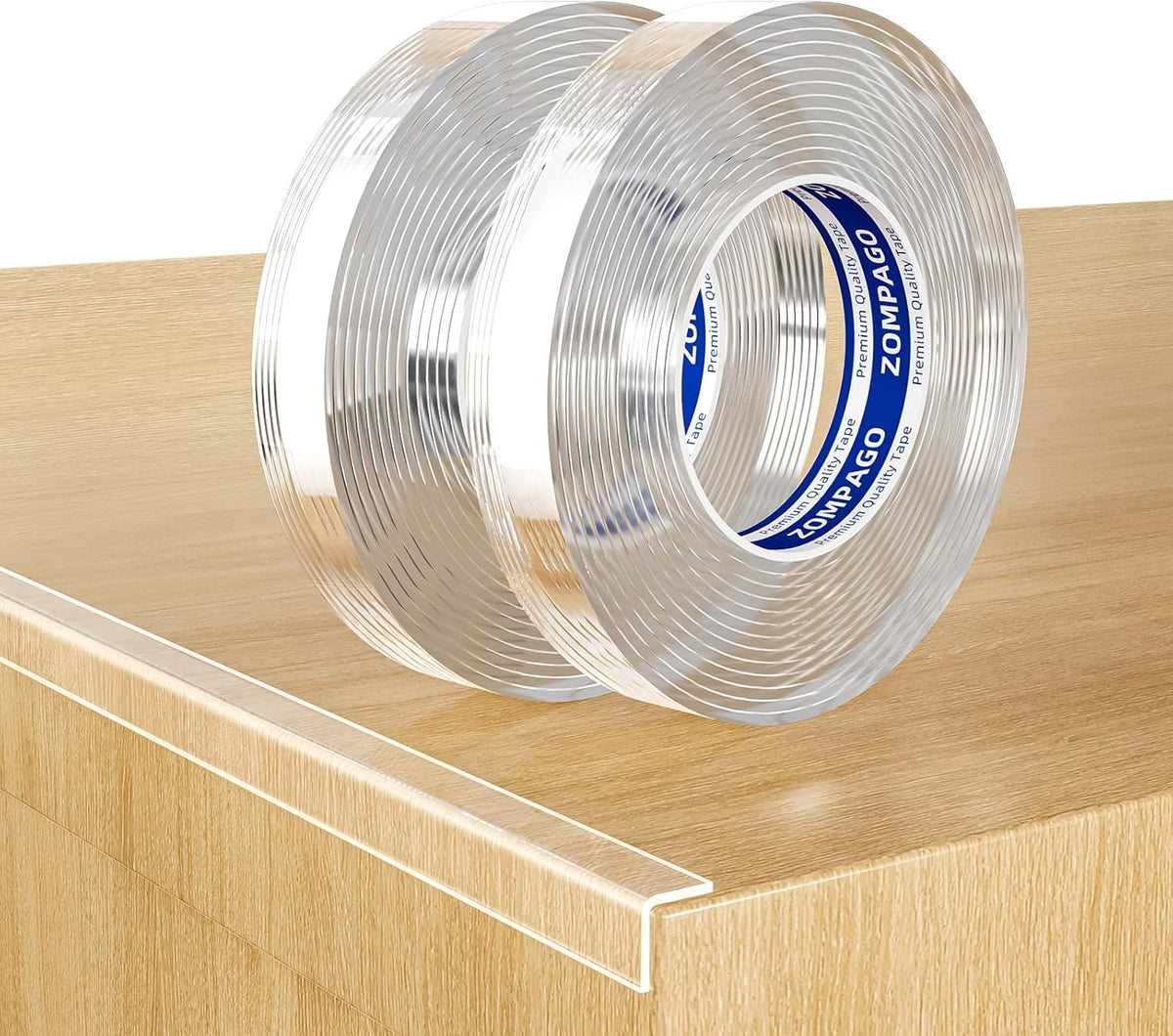 Clear Soft Corner Protectors for Furniture Strip,0.8in x13FT,2 RollSharp Edge & Table Bumper,Window